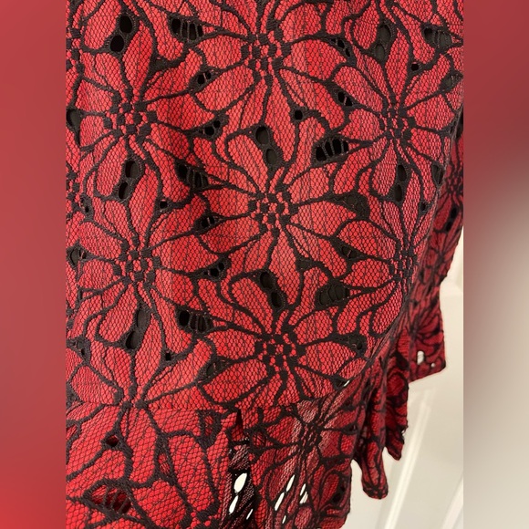 ABS Allen Schwartz Red mini dress with open back. Worn twice. Great quality! - Picture 4 of 6